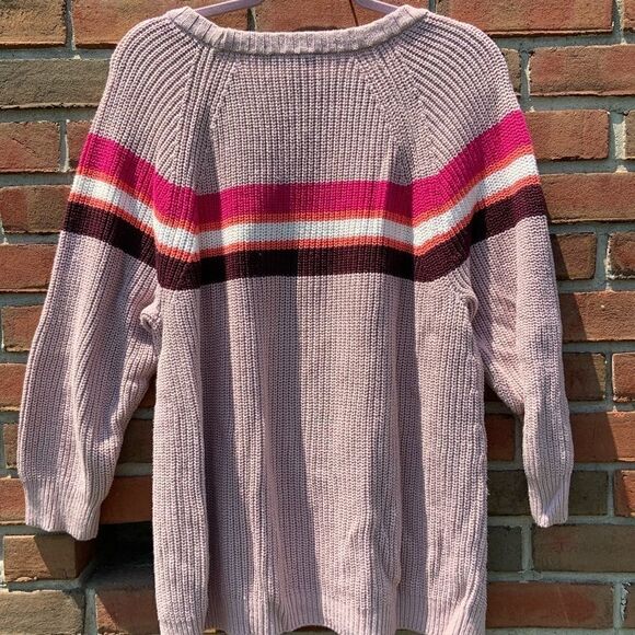 Pink Stripe Sweater - Small Stain Inside - Picture 2 of 4